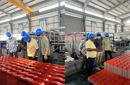 Los clientes del sudeste asiático visitan e inspeccionan