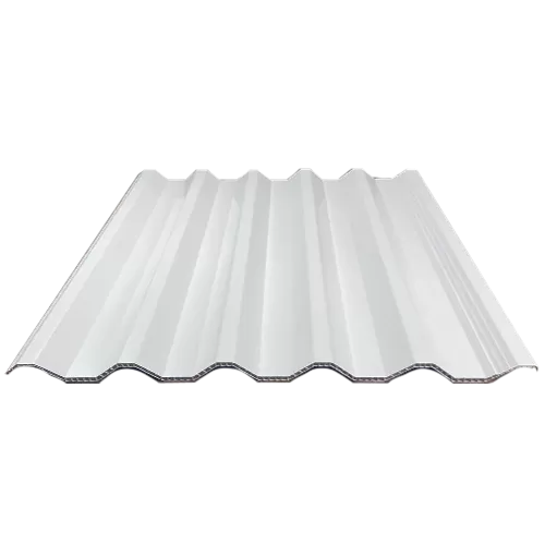 Teja sintética de PVC hueca blanca